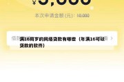 满16周岁的网络贷款有哪些(年满16可以贷款的软件) 满16周岁的网络贷款有哪些(年满16可以贷款的软件)