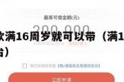 什么贷款满16周岁就可以带(满16可以贷款的平台) 什么贷款满16周岁就可以带(满16可以贷款的平台)