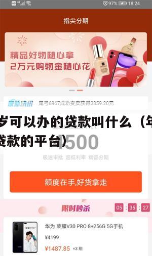 满16周岁可以办的贷款叫什么(年满16周岁可以贷款的平台)