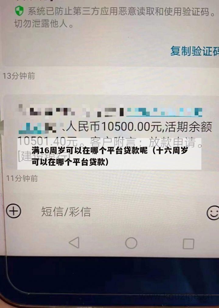 满16周岁可以在哪个平台贷款呢(十六周岁可以在哪个平台贷款)
