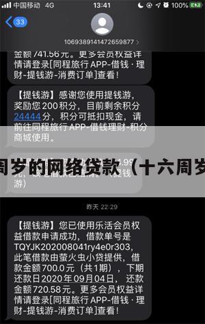 满16周岁的网络贷款(十六周岁网贷)