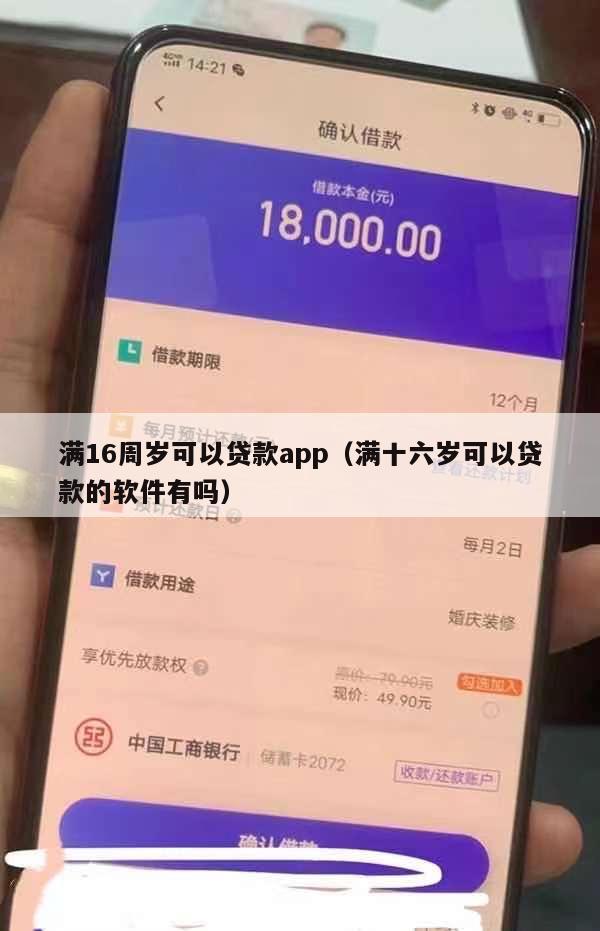 满16周岁可以贷款app(满十六岁可以贷款的软件有吗)
