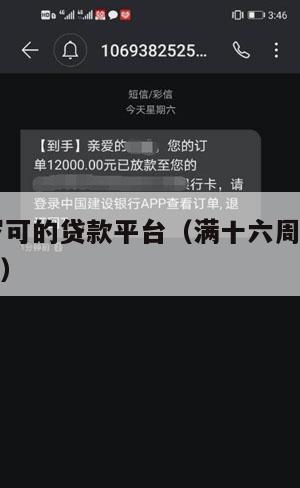 满16周岁可的贷款平台(满十六周岁可以贷款的平台)