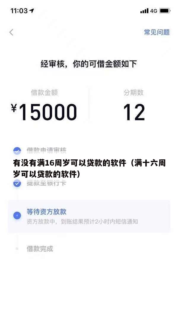 有没有满16周岁可以贷款的软件(满十六周岁可以贷款的软件)