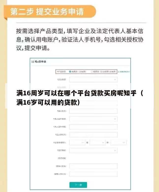 满16周岁可以在哪个平台贷款买房呢知乎(满16岁可以用的贷款)