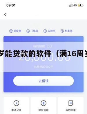 满16周岁能贷款的软件(满16周岁可贷款的平台)