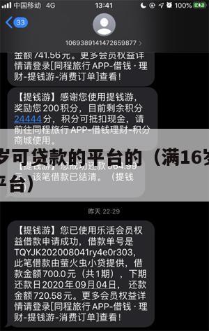 满16周岁可贷款的平台的(满16岁能贷款的正规平台)