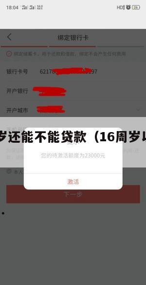 满16周岁还能不能贷款(16周岁以上可以贷款吗)